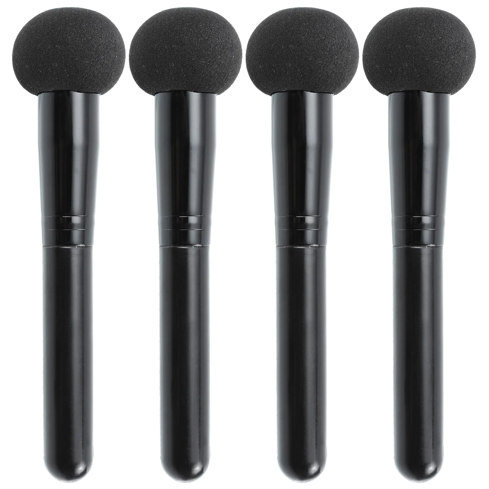 4 pennelli per soffio per trucco, per uso asciutto e bagnato, fondotinta, fard, correttore, evidenziatore, accessorio per trucco portatile