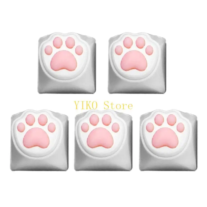 K32C Cats Paws Silicone Finish Accent Keytops for Mechanical Keyboard Styling