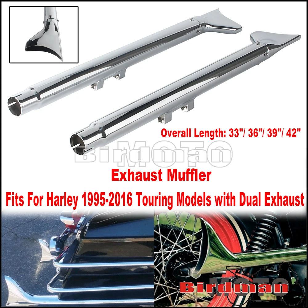 

Motorcycle Dual Exhaust Pipes For Harley Softail Deluxe Breakout Standard Slim EFI 2007-17 Exhaust Muffler Parts 33" 36" 39" 42"