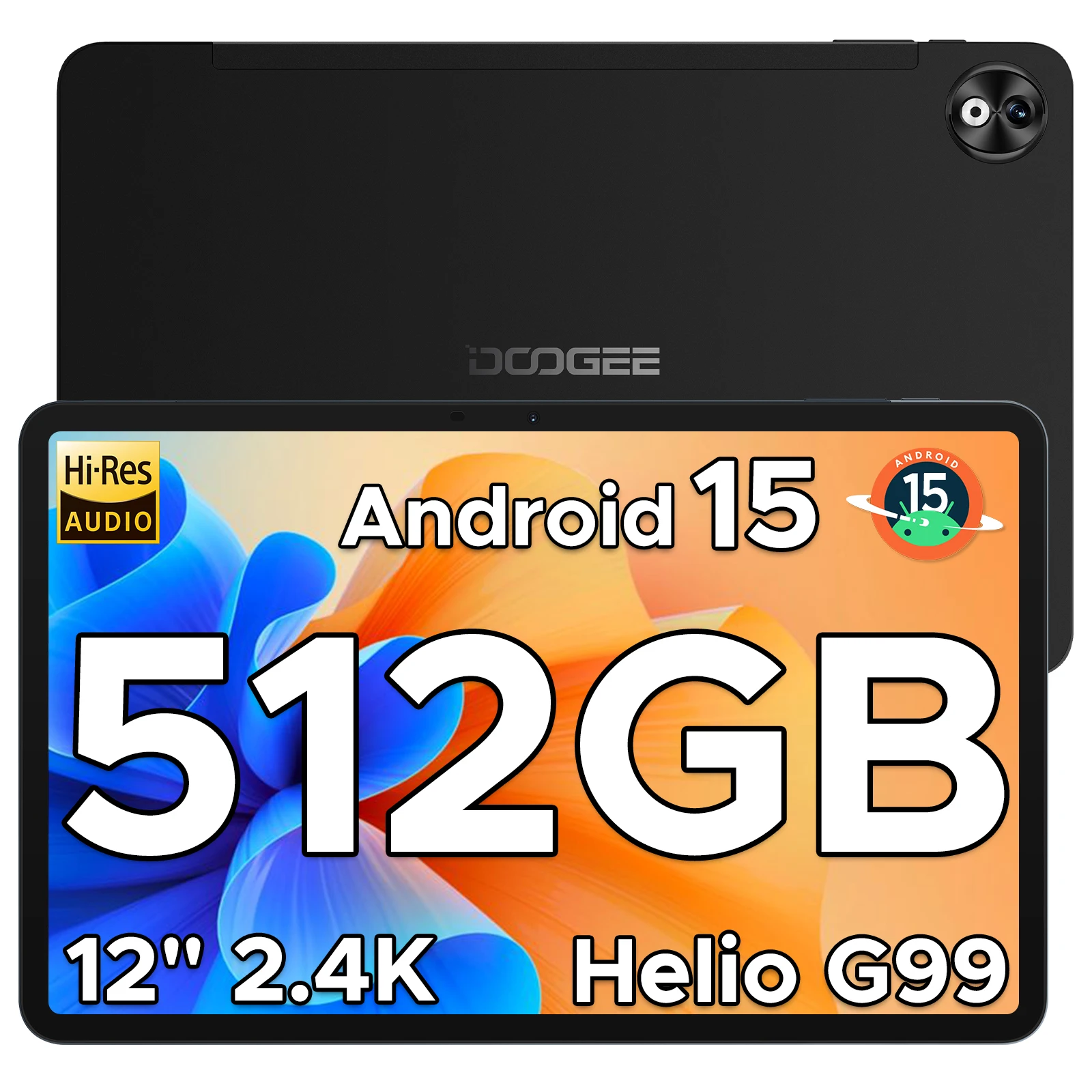 DOOGEE T40 Pro Tablet 20GB 512GB 12 inch 2.4K scherm Helio G99 10800mAh batterij Quad speaker 7,6 mm ultradunne Android 15 Smart Pad