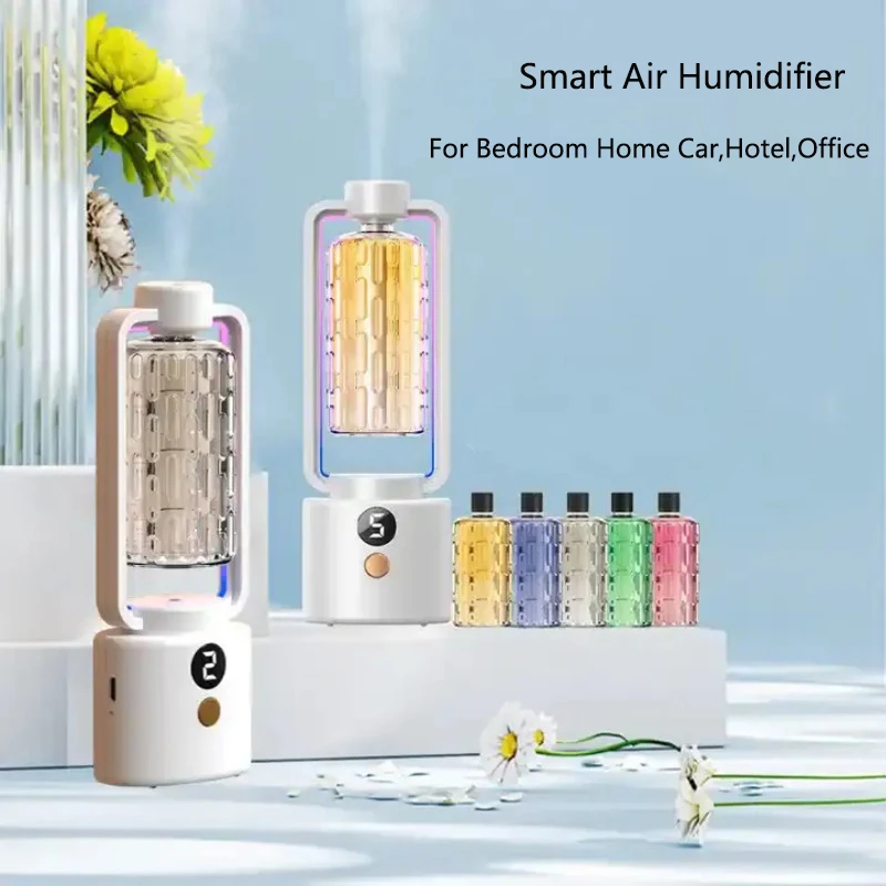 

Ultrasonic Air Humidifier Romantic Light USB Digital display smart Essential Oil Diffuser wall hanging Aroma Anion Mist