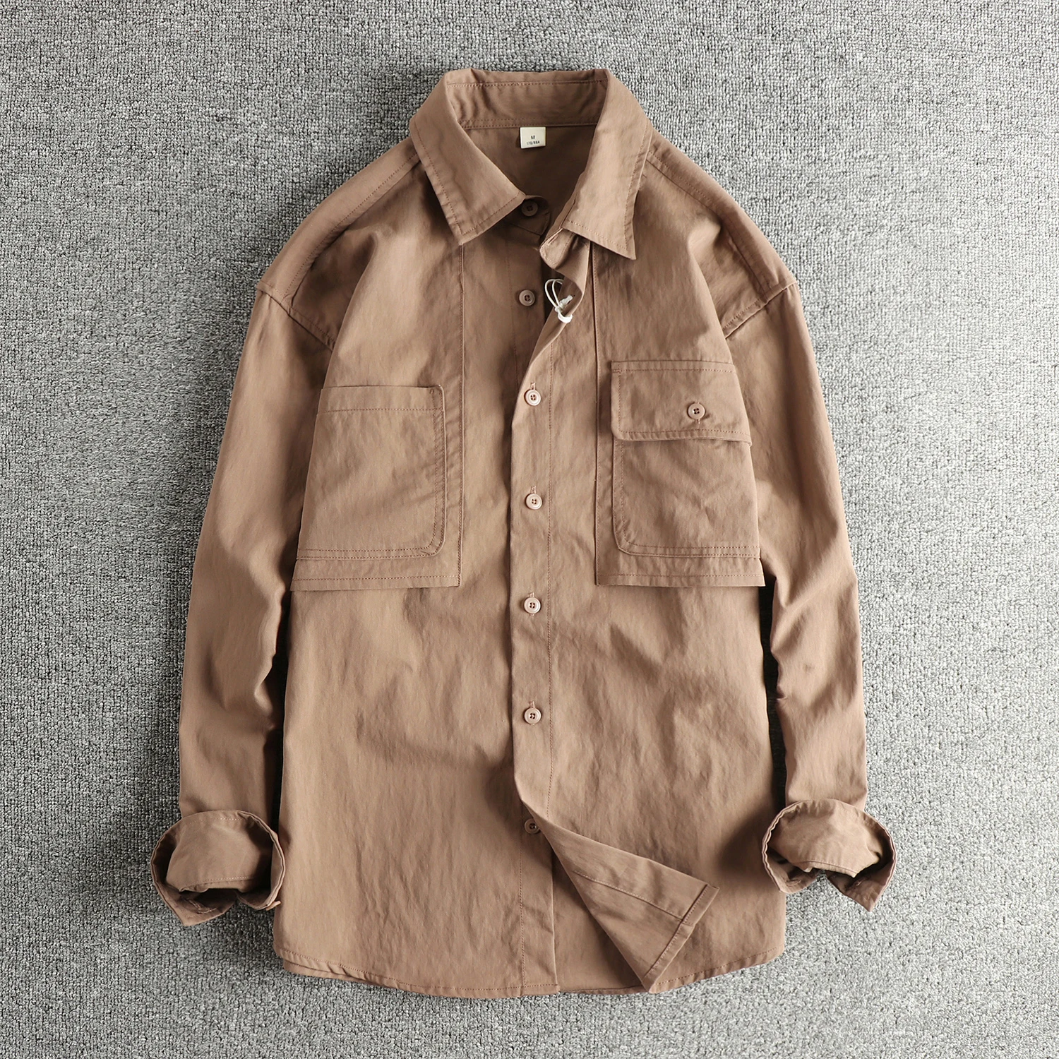

Spring and Autumn New Long Sleeve Shirt Men's American Fashion Youth Loose Shirt Jacket
