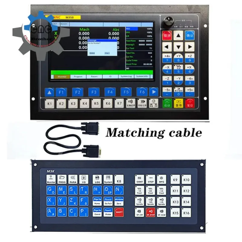 M350 Upgrade 3/4/5 Axis Motion Control System Cnc Controller Kit Latest Atc Extended Keyboard M3K For Engraving Machine