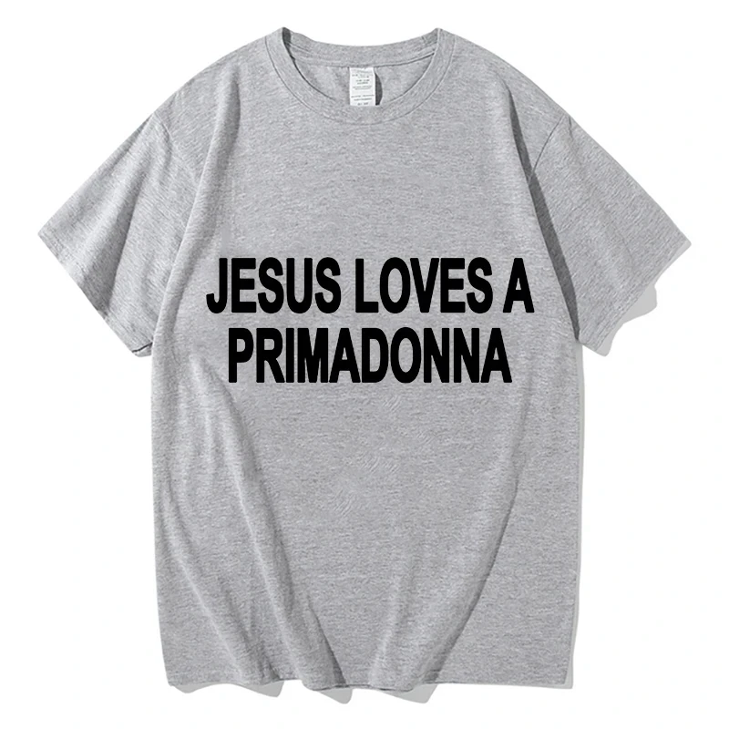 T-shirts Nessa Barrett Jesus Loves A Primadonna, vêtements tendance, décontractés, à manches courtes, esthétiques, vêtements uniques.