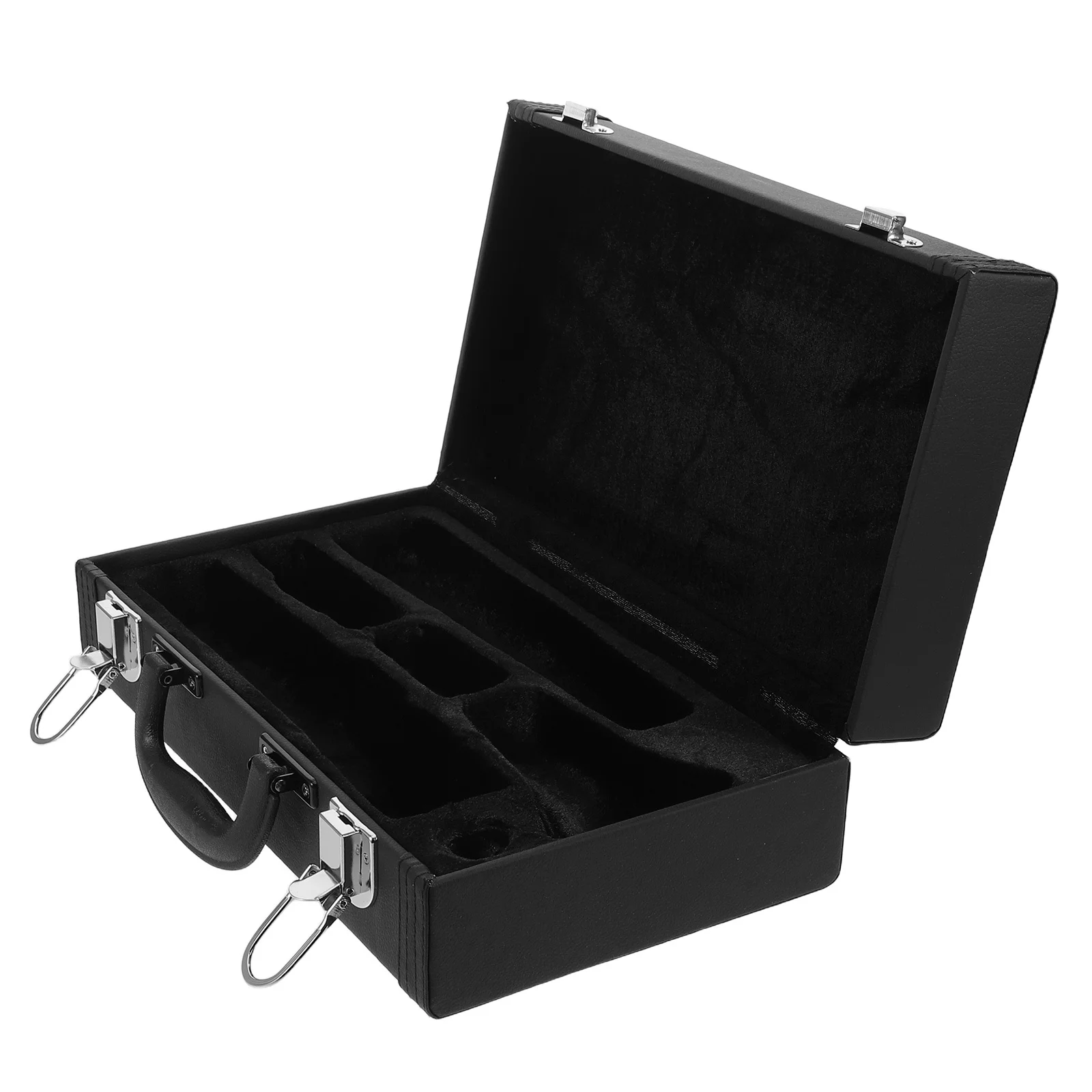 

Portable Single Clarinet Case Black Hard PU Waterproof Anti Pressure Storage Box Clarinet Carrying Box Ergonomic Handle