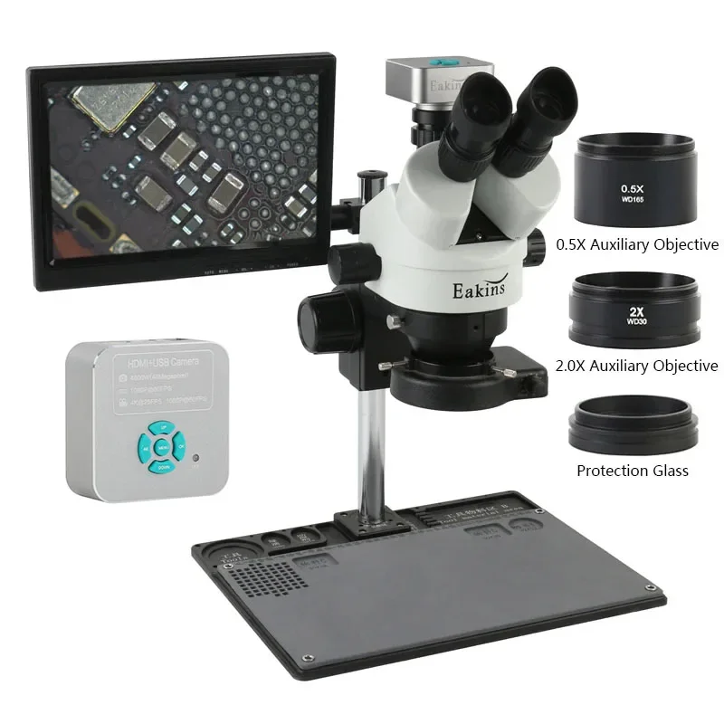 7X 45X 줌 산업용 동시 초점 HDMI USB 4K - Simul-Focal Industrial Microscope 4K Hdmi 리뷰 및 가격