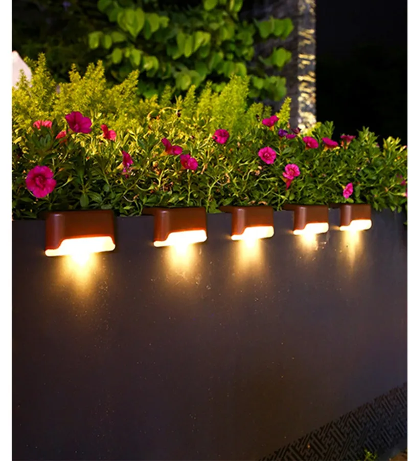 

Garden LED Solar Deck Lights LED Waterproof Outdoor Solar Powered LED Step Lights For Decks Stairs Patio Path Yard Garden Decor