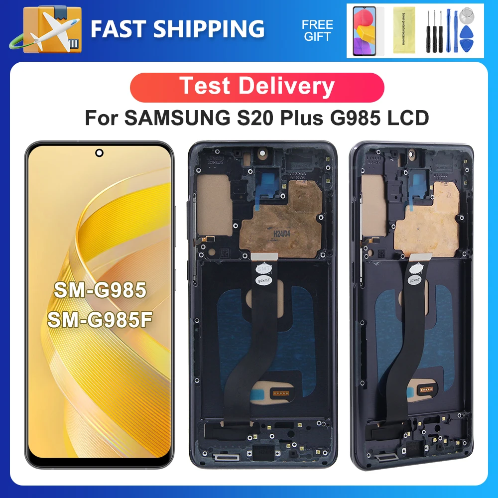 ЖК-дисплей с сенсорным экраном и дигитайзером в сборе для Samsung S20 Plus протестированный S20 + G985 G985F G985F/DS