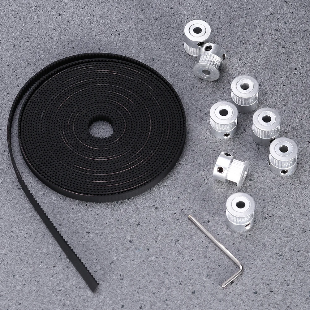 

8pc 16 Teeth 2 Pulley Wheels 5M 2 Timing Belt For 3D Printer Parts Gt2 Timing Pulley Wheel Belt Pu Metal Accessories