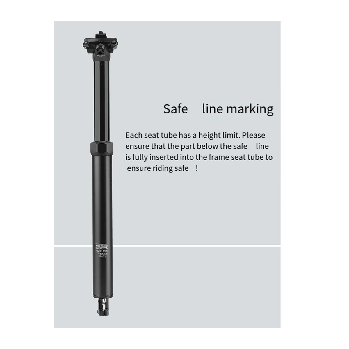 

AA79 THE~ Подседельный штырь для велосипеда, регулируемый телескопический подседельный штырь, 27,2 мм, выдвижная консольная седельная трубка, подседельный стержень