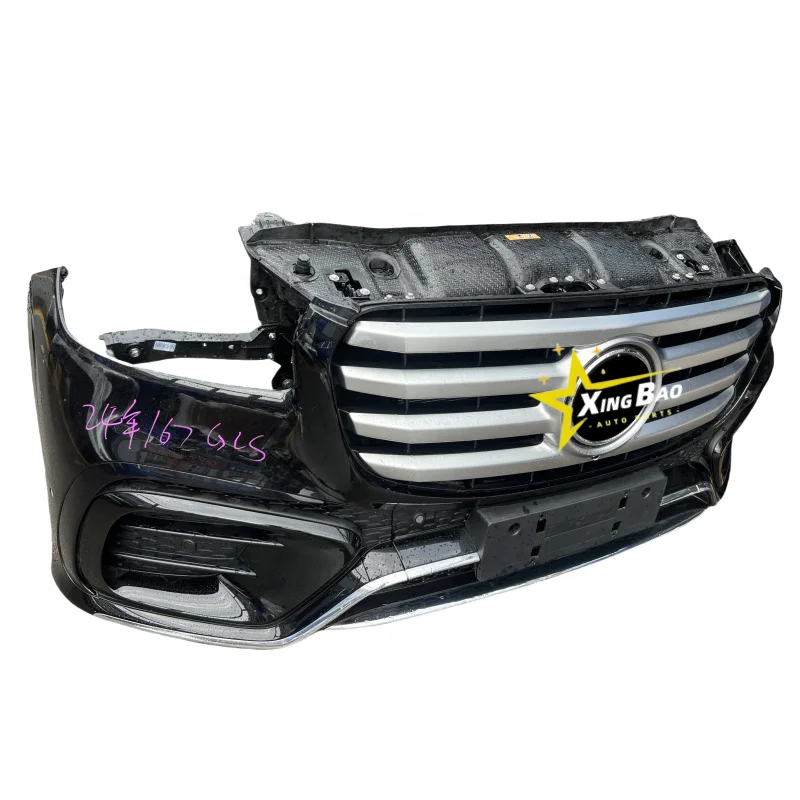 Original Used Car Bumper Assembly for 2024 Mercedes Benz GLS W167 Radiator Grille Brake Light Front Panel