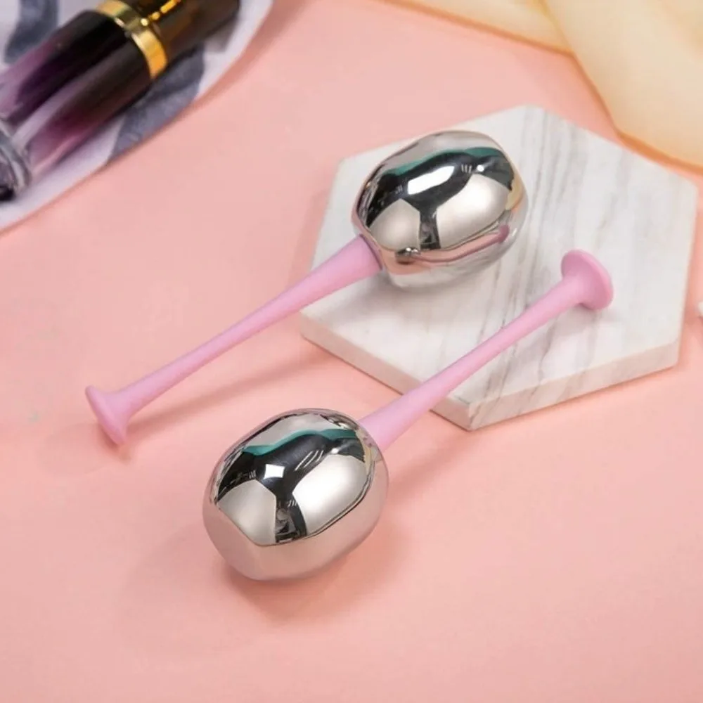

2pcs/set Narrow Pores Facial Massage Globes Sunlight Repair Removing Edema Stainless Steel Eye Massage Reduce Wrinkles