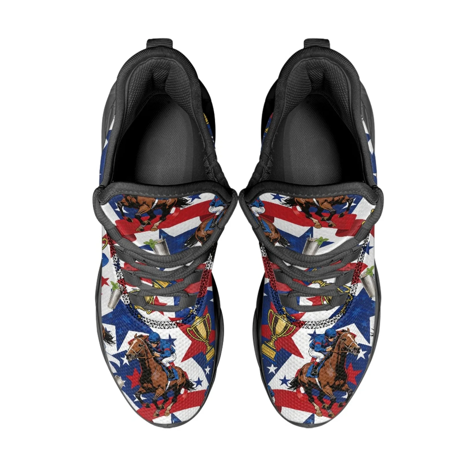 PENSTROLL Horse Racing Design Running Shoes Mesh & EVA Athletic Sneakers Non Slip Fashion Sneakers for Men