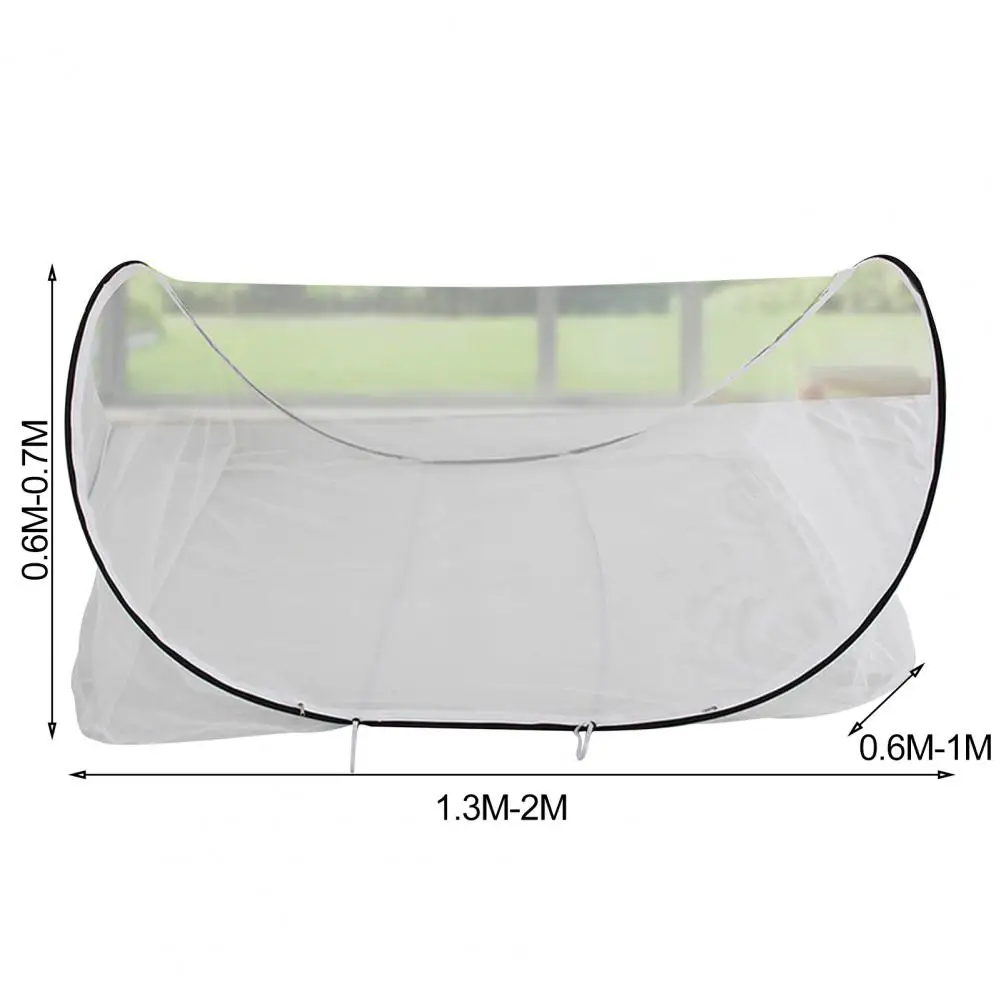 Popping-up Mosquito Net Portable Foldable Fine Mesh Mosquito Net for Camping Travel Adjustable Single Person Tent with Popping