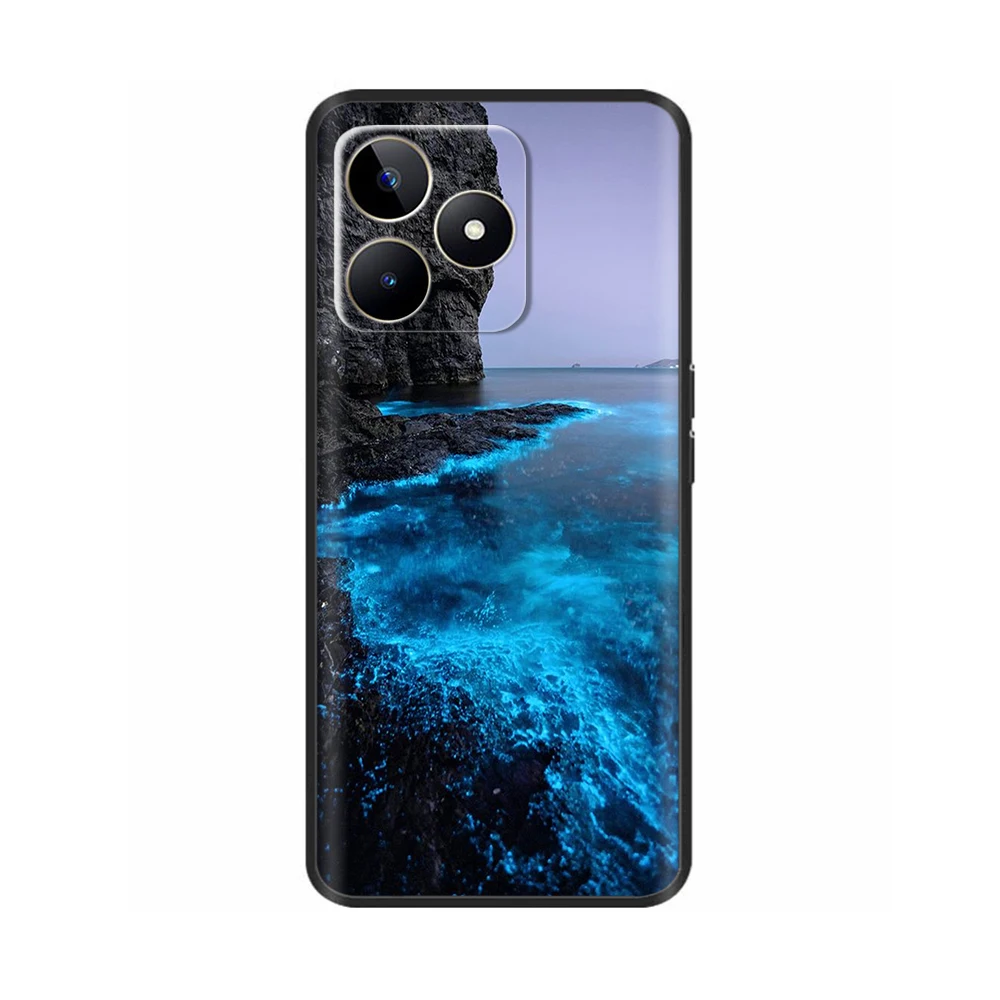 [4 Pezzi] Cover + 3 Vetri Temperati Per Realme C53 – Custodia TPU Trasparente E Pellicola 9H, Protezione Completa