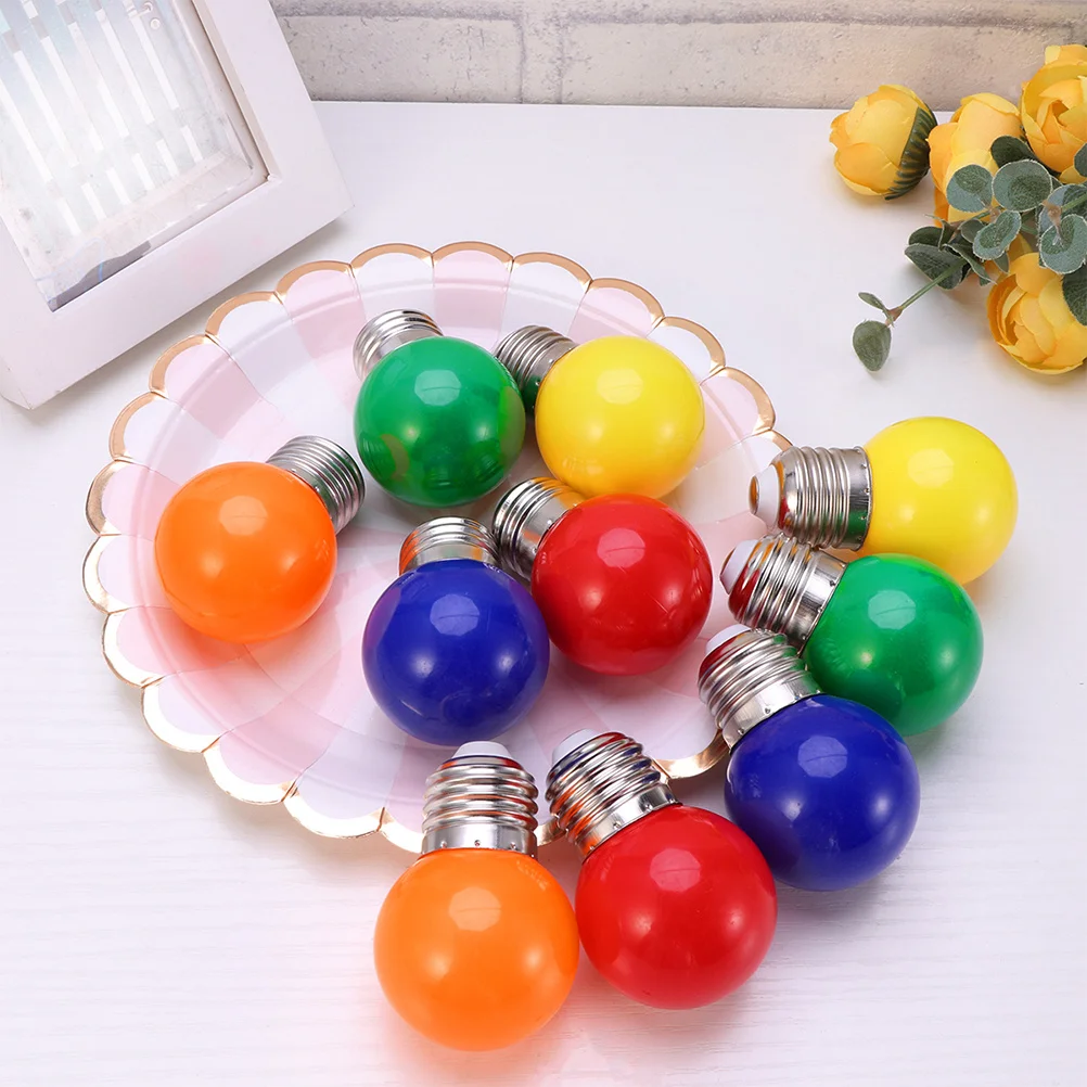 

10Pcs Outdoor Colorful LED Running Light Bulbs E27 Waterproof Lamp Party Yard Garden Decor Color LED Light