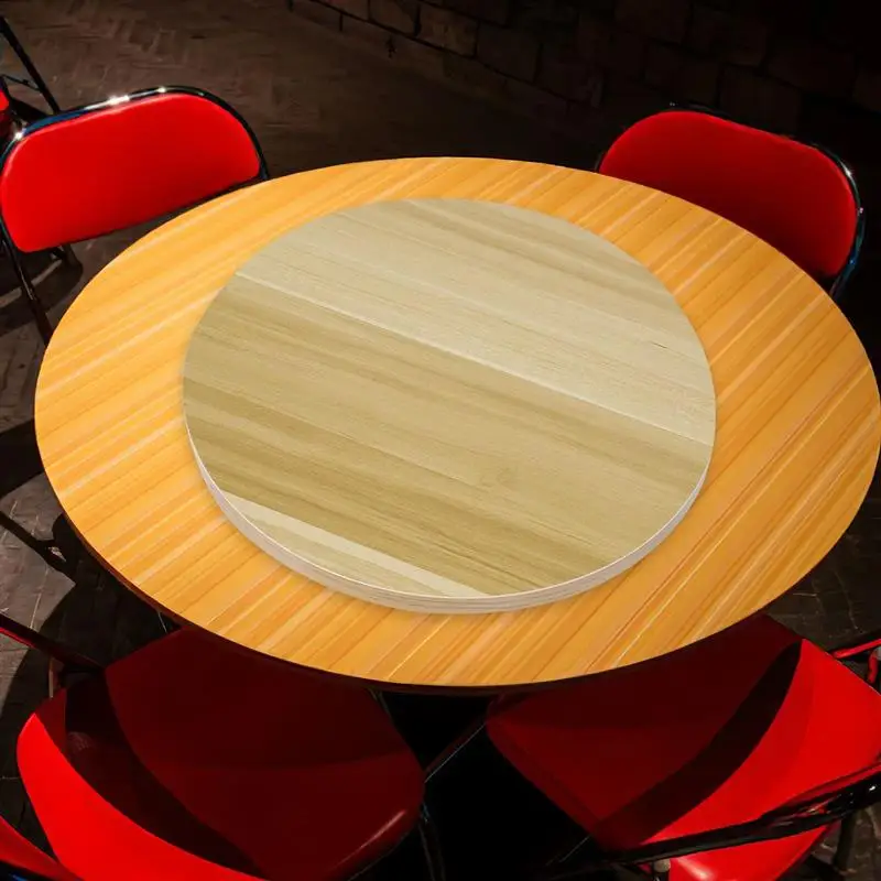 Wooden Turntable Bearing Swivel Plate Wooden Round Rotating Plate for Home Dining Table