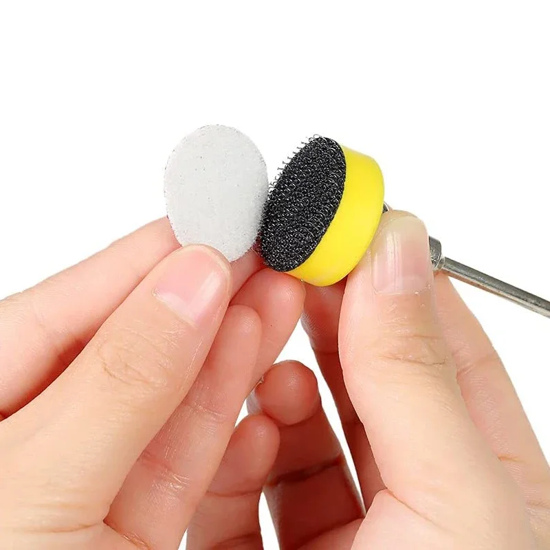 101 قطعة هوك وحلقة الرملي أقراص الوسادة 1 بوصة/25 مللي متر مع 1/8 "عرقوب جلخ لوحة تلميع لوحة لتلميع دريمل أداة دوارة #5