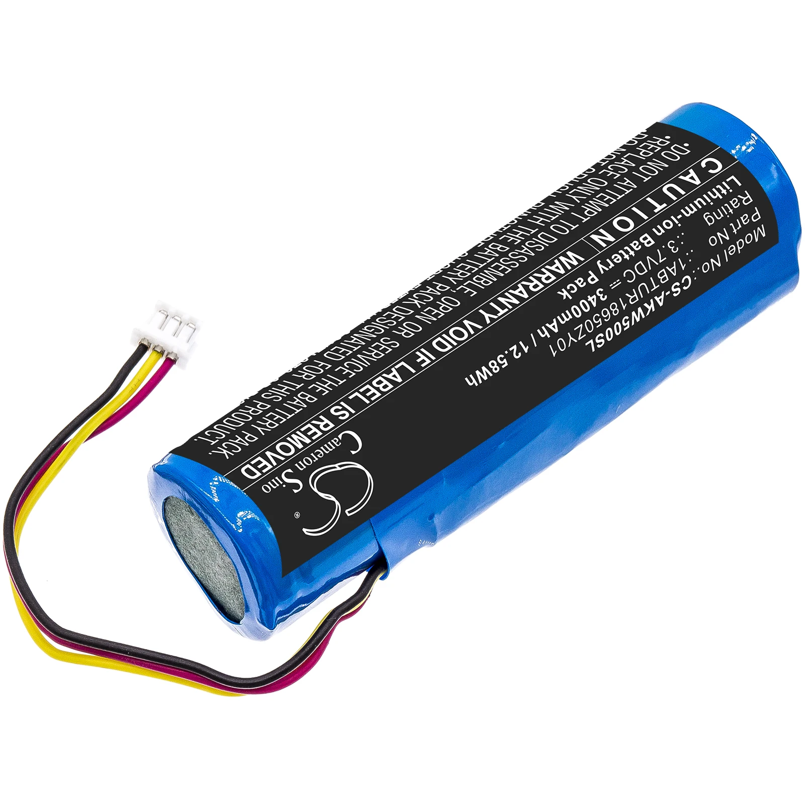 Battery for Akai EWI 5000,5000 Solo PN:1ABTUR18650ZY01 (1600mAh / 3400mAh) 3.7V