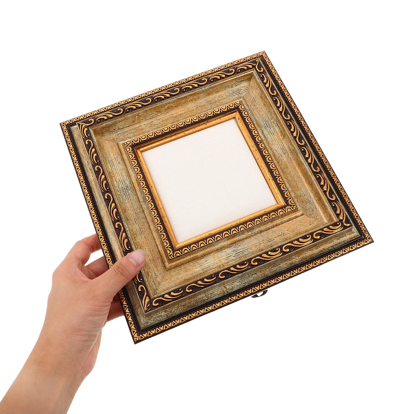 Photo Frame Earring Display Stand Vintage Jewelry Organizer Resin Stud Earring Holder Tabletop Jewelry Storage Tray for Boutique