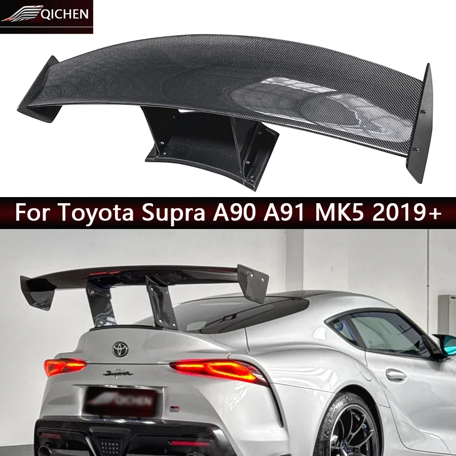 

Для Toyota Supra A90 A91 MK5 2019+ Vrs Style Хвостовые плавники из углеродного волокна Задний спойлер багажника Крыло Задние крылья Автомобильные аксессуары Комплект кузова