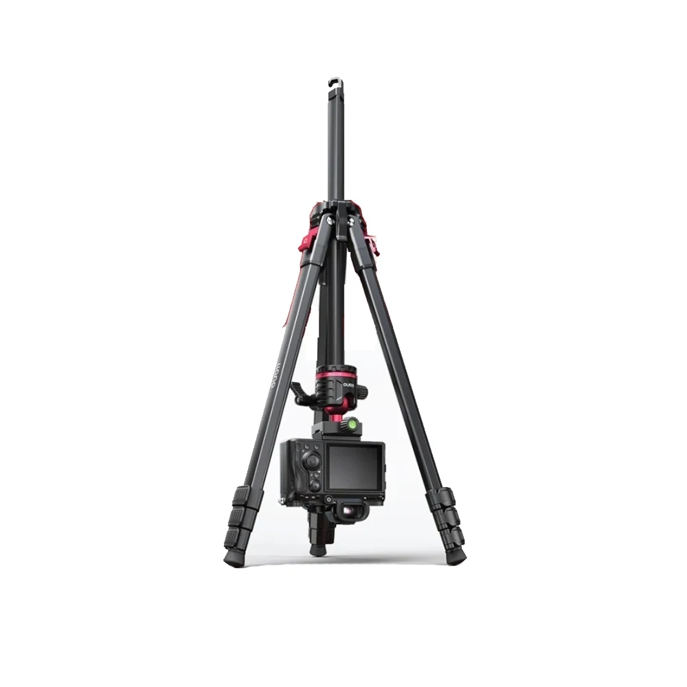 LLANO KT003 Camera Tripod 1.65M Double Panorama Ball Head Portable Aluminum Alloy Travel Camera Phone Stand for Photography