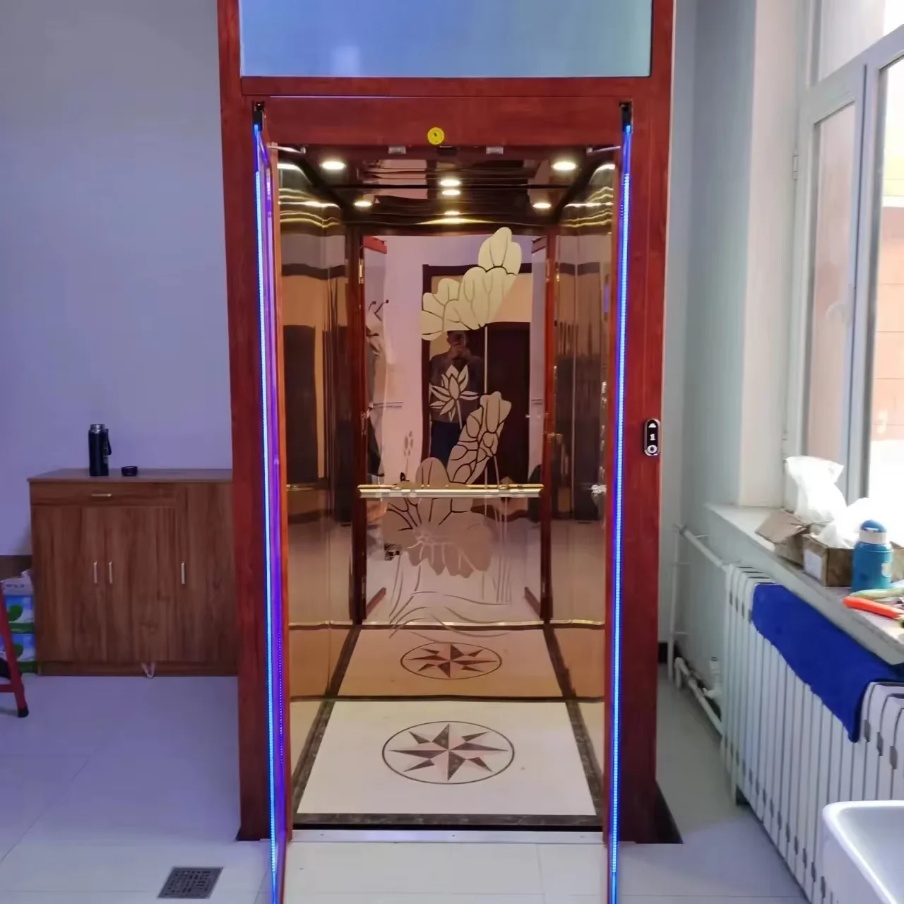 High Quality Luxury Glass Elevator Residential Villa Panoramic Sightseeing Elevator