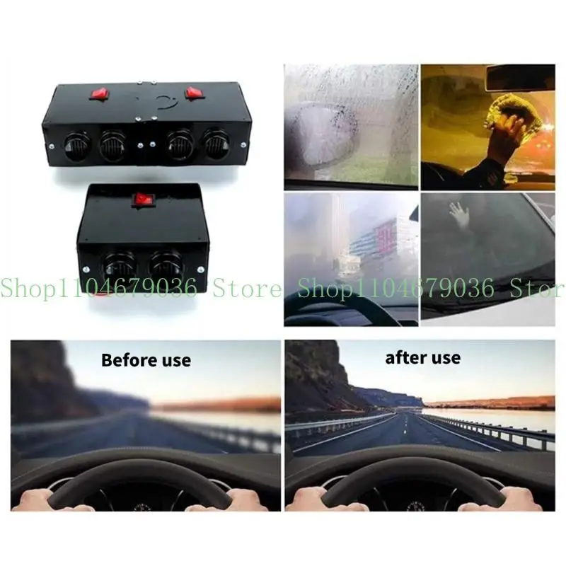 652F 12V/24V Vehicle Heating Fan Windshield Defogger Demister Defroster 800W Heater