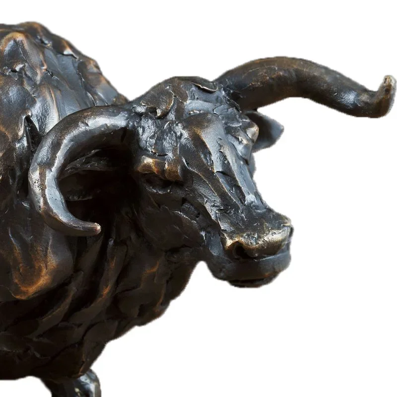 

Copper Bull Ornament Brass Zodiac Bull Crafts Office Desktop