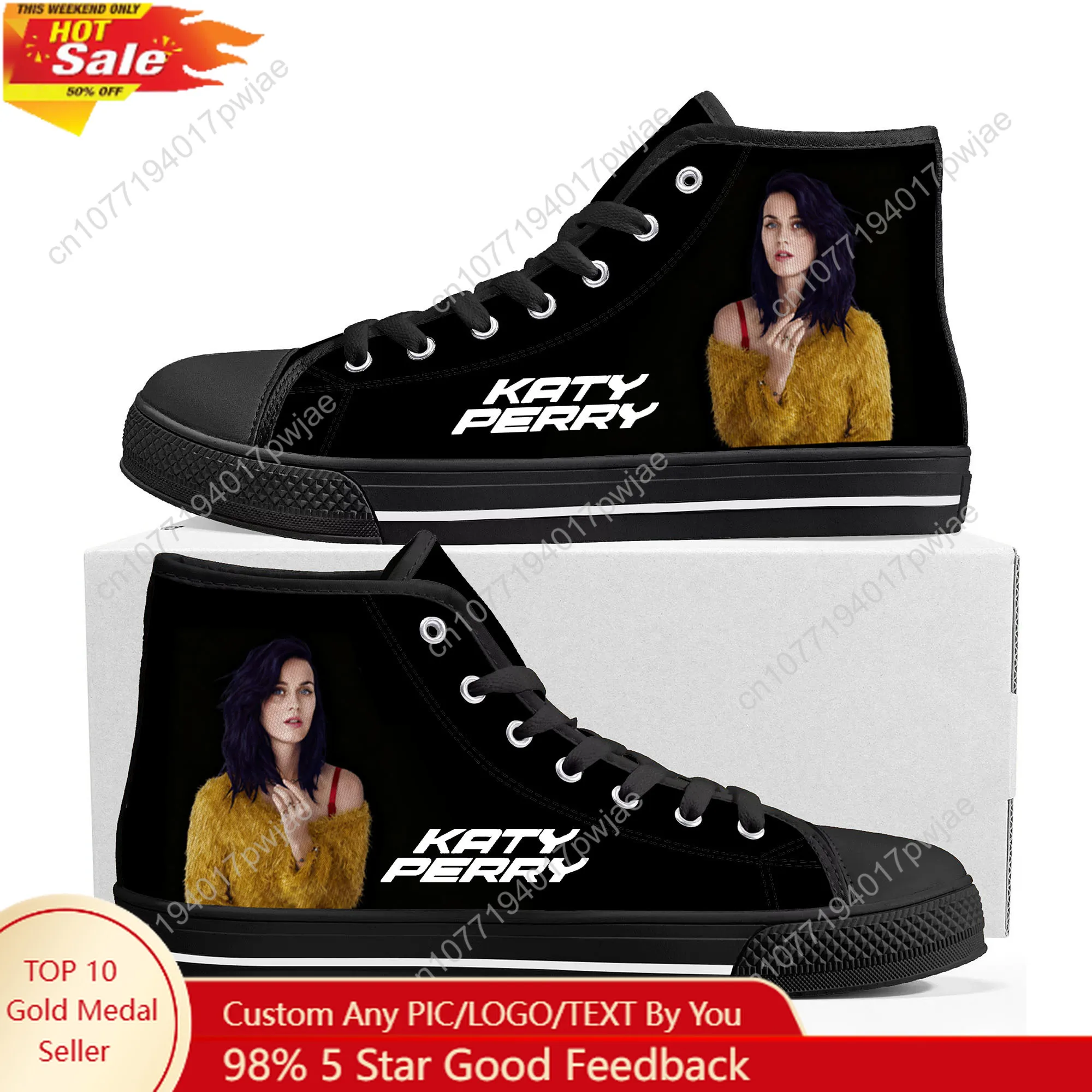 

Katy Perry Singer High Top High Quality Sneakers Mens Womens Lightweight Canvas Sneaker Ghana Hiking Casual Custom Shoes