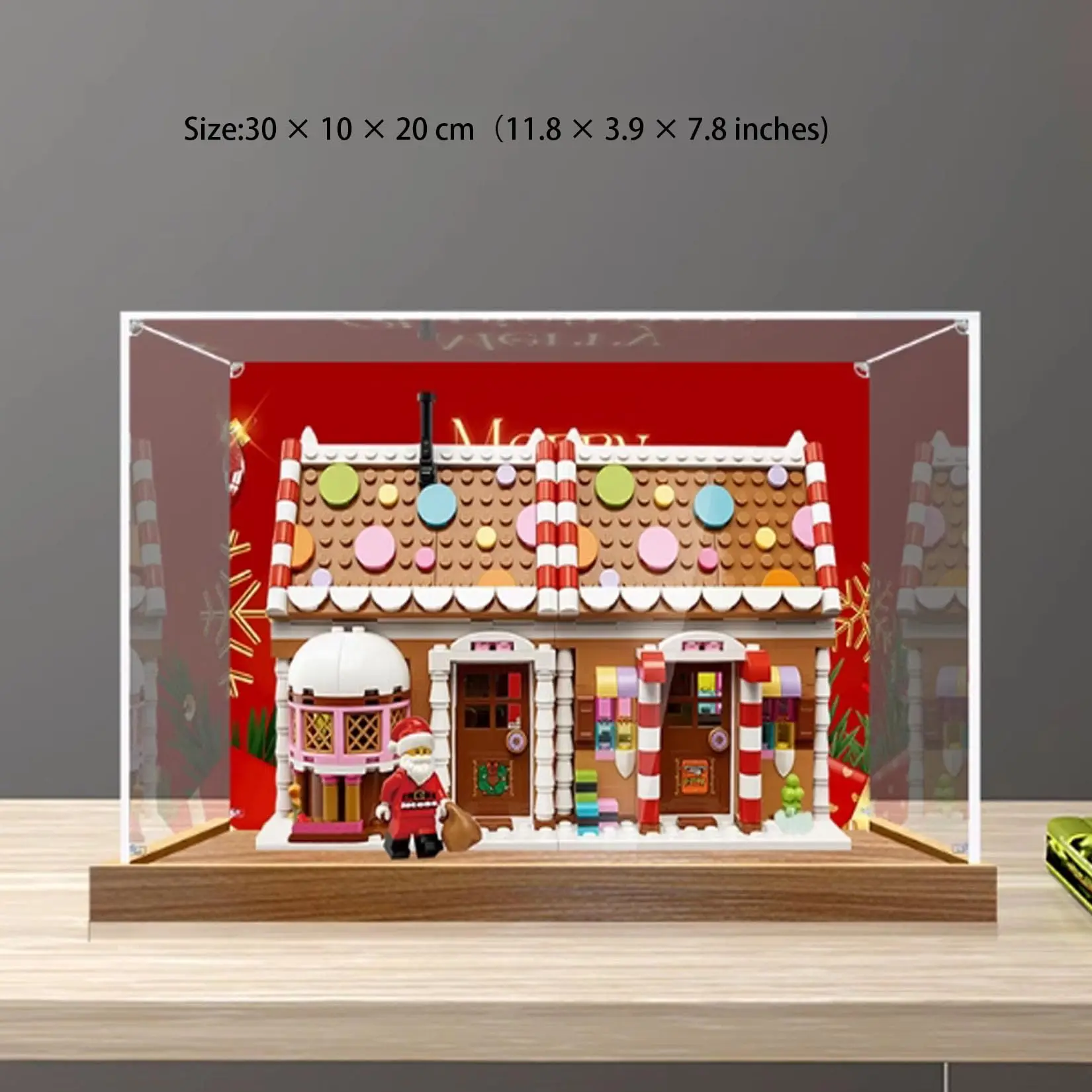 

Acrylic Clear Display Box for Lego 40809 Holiday Gingerbread House Model, Transparent Dustproof Storage Box(Model Not Included)