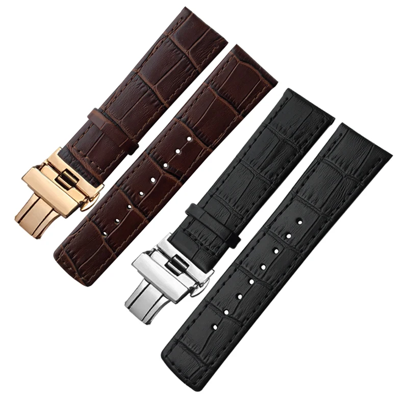 Replacement Ck Watch Strap for Men K4M211/K4M215/K4M216/K5S341 Butterfly Clasp Watch Band 22mm Men's First-Layer Cowhide Genuine Leather Strap