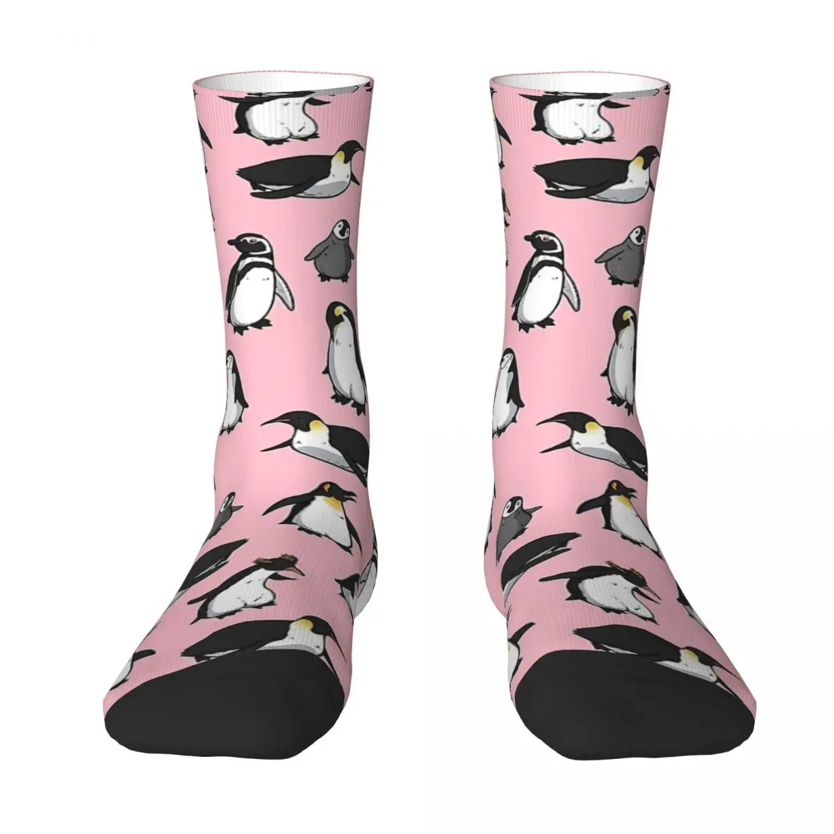 Cute Penguin Pattern (Pink Variant) Adult Socks,Unisex socks,men Socks women Socks