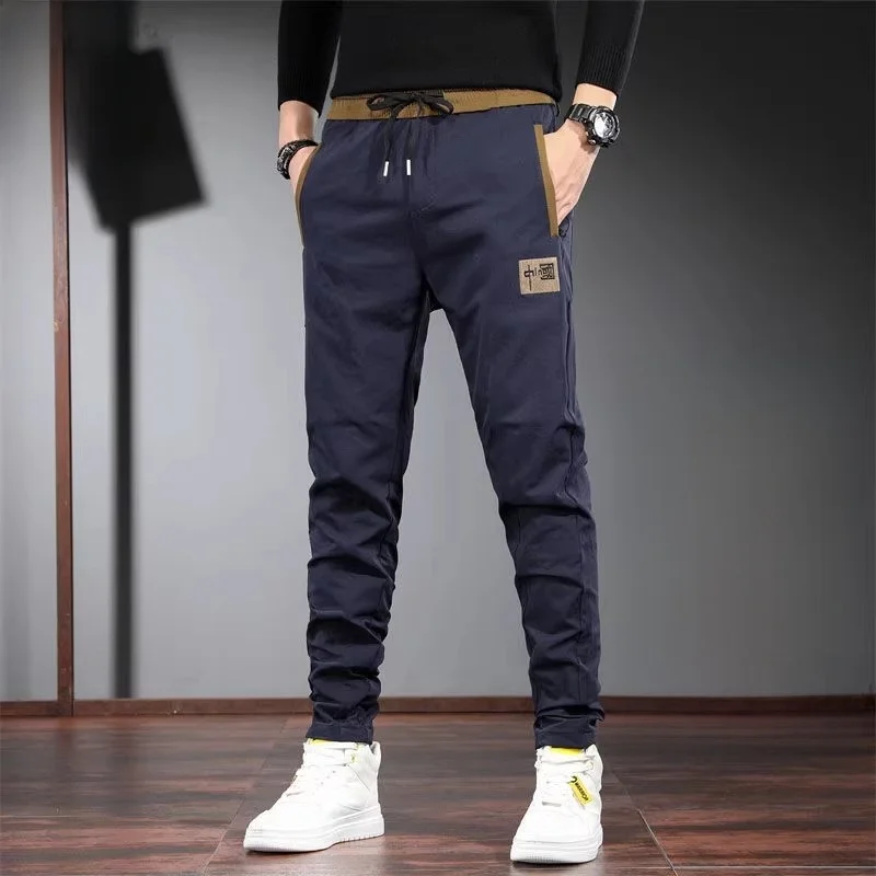 Men's Casual Pants with Zipper Pocket Warmth And Comfortable Work Trousers for Autumn And Winter Loose Fit Straight Leg Jeans