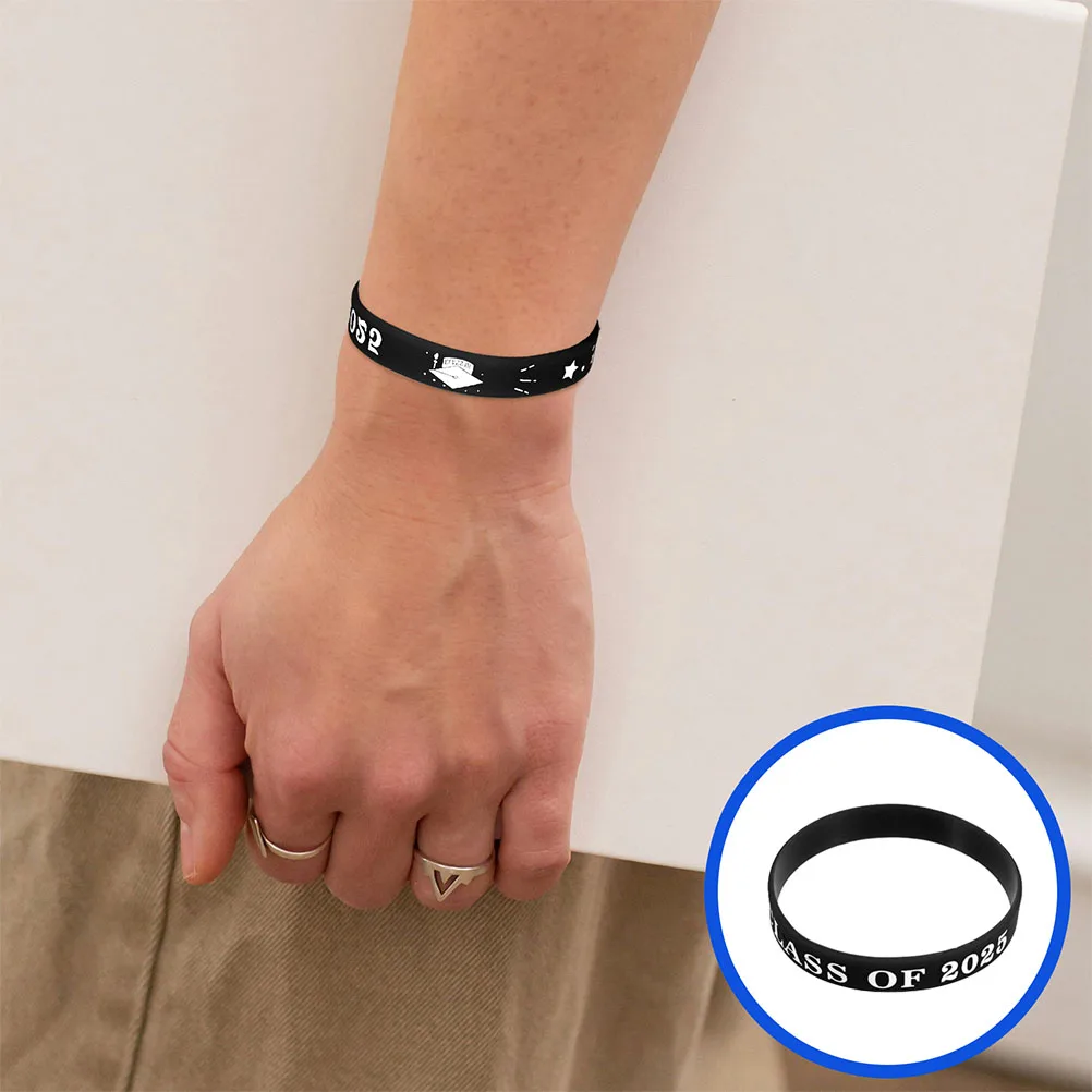 

20Pcs Graduation Season Silicone Bracelets Adjustable Comfortable Fit Stylish Graduation Party Accessories Wristbands