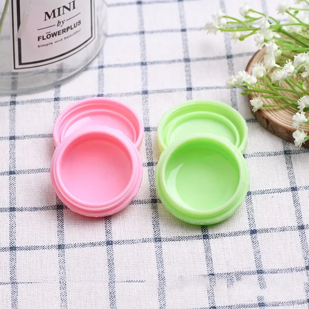 Empty Mini Cream Box Refillable Colourful Lip Film Jars Candy Color Macaron Shape Cosmetic Sub-bottling Box Travel