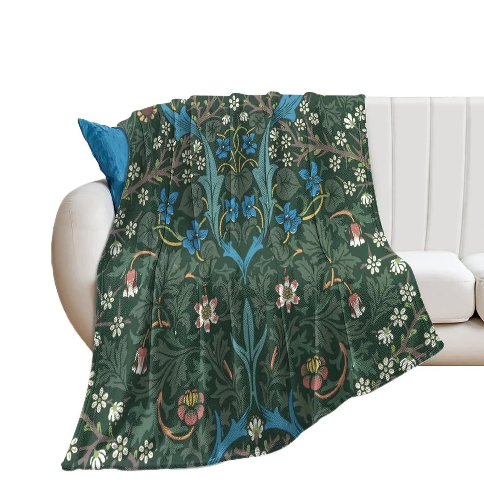 William Morris Blackthorn Pattern, 1892 Throw Blanket Large Custom Blankets