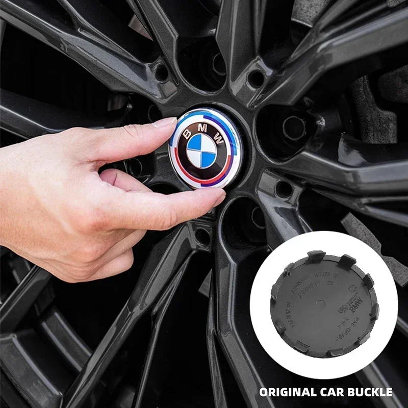 4pcs 56mm Car Wheel Center Cap Logo Hub Badge Rims Cover For BMW E46 E38 E60 E90 E93 F20 F30 X3 X5 Blue White Black Anniversary