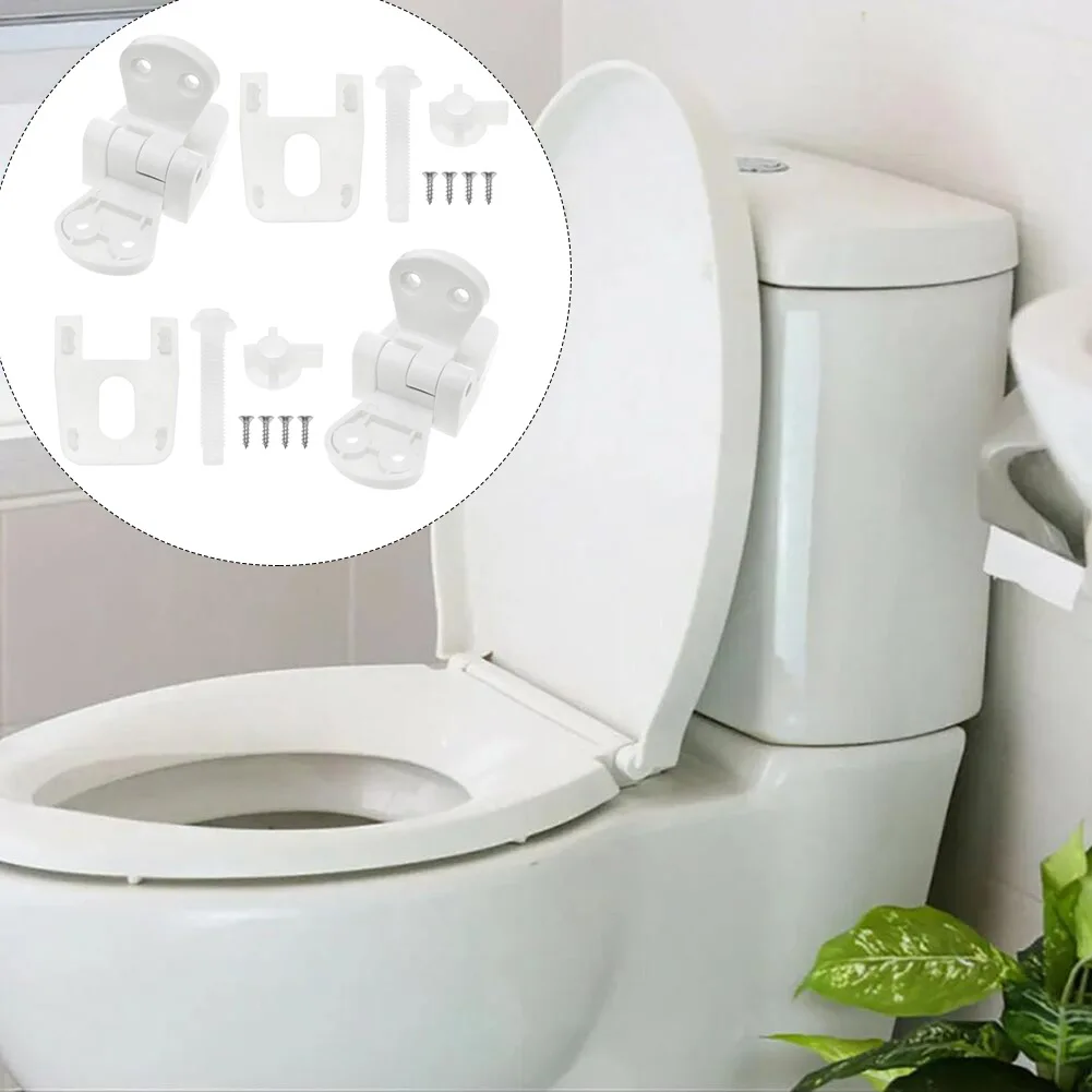 White Plastic For Toilet Seat Hinge Bolt Nut Kit for Reestablishing Reliable Seat Mounting on Home RV and Marine Installations