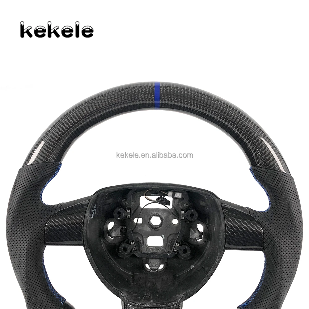 Custom Perforated Leather Carbon Fiber Steering Wheel for 2006 2012 Ford Focus MK2 RS ST Car Interior Accessories