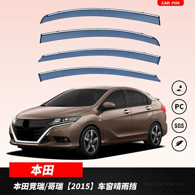 

4Pcs For Honda GREIZ 2015 Car Window Visor Rain Sun Shade Awning Windshield Side Deflector Auto Accessories
