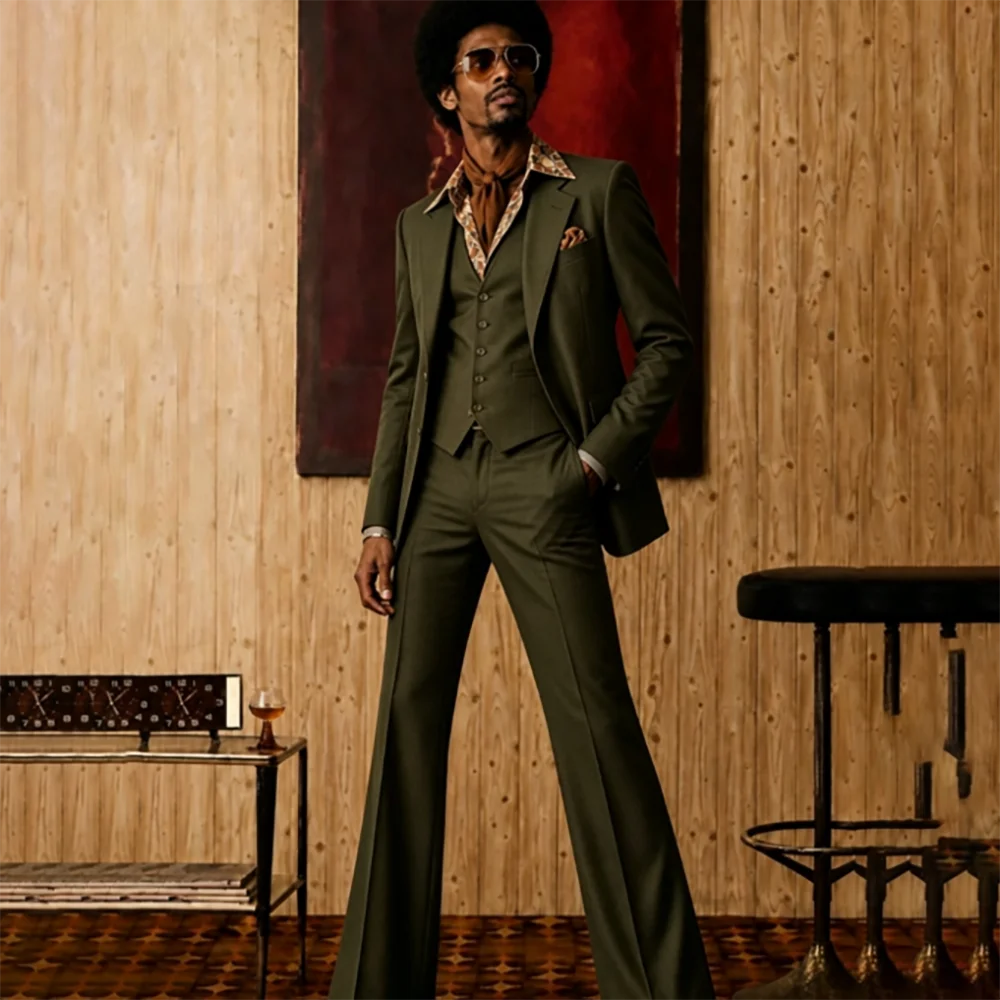Mens Formal Look - Vintage Erkek 3 Parça Takım Elbise