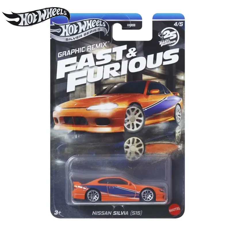 Mattel Hot Wheels Silver Series Fast & Furious 25th Theme Surtido 1/64 Coches Die-Cast - 2025 Nuevo modelo de vehículo de juguete