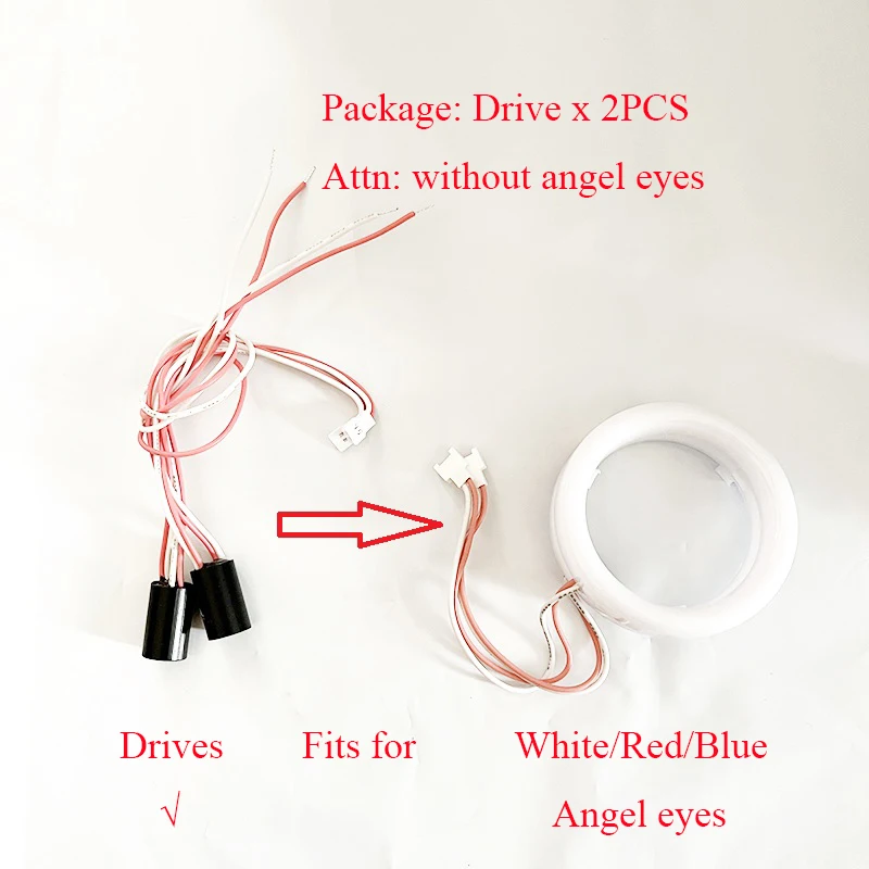 Drive for Car Angel Eyes 60mm 70mm 80mm 90mm 95mm 100mm 110mm 120mm 12V LED Halo Ring DRL Daytime Running Light Universal