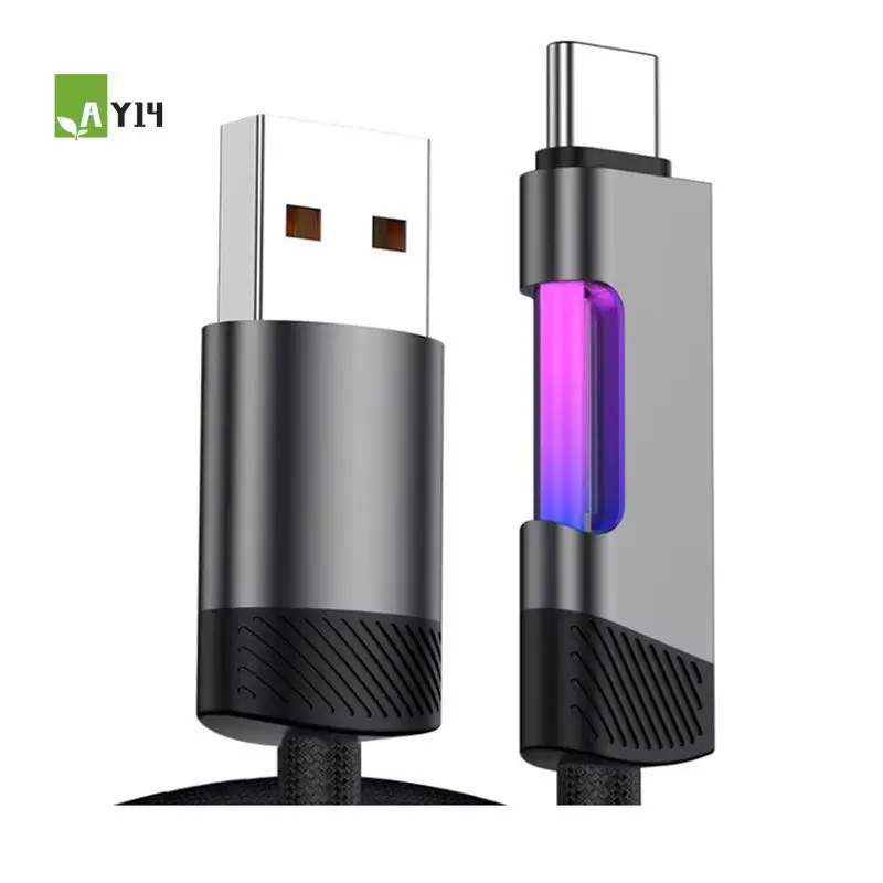 AY14 -RGB Fast Charging Cable 2M 120W 6A Charge Cable With RGB Ambient Light