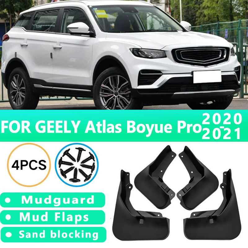 

Mud Flaps Fit for GEELY Atlas Boyue Pro 2020-2021 Mudguards Tire Fenders Splash Proof Accessories Wheel Guards 4ps