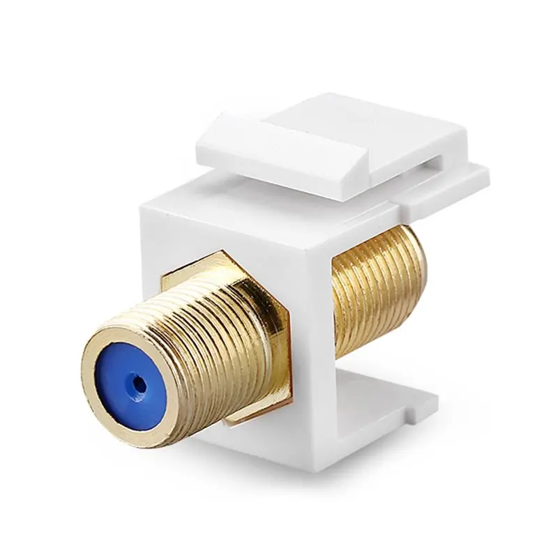 PORK-For Wall Plate Coaxial Insert Changer 20PCS F-Type RG6 3Ghz Coax Insert Module For Coaxial Cable Connectors