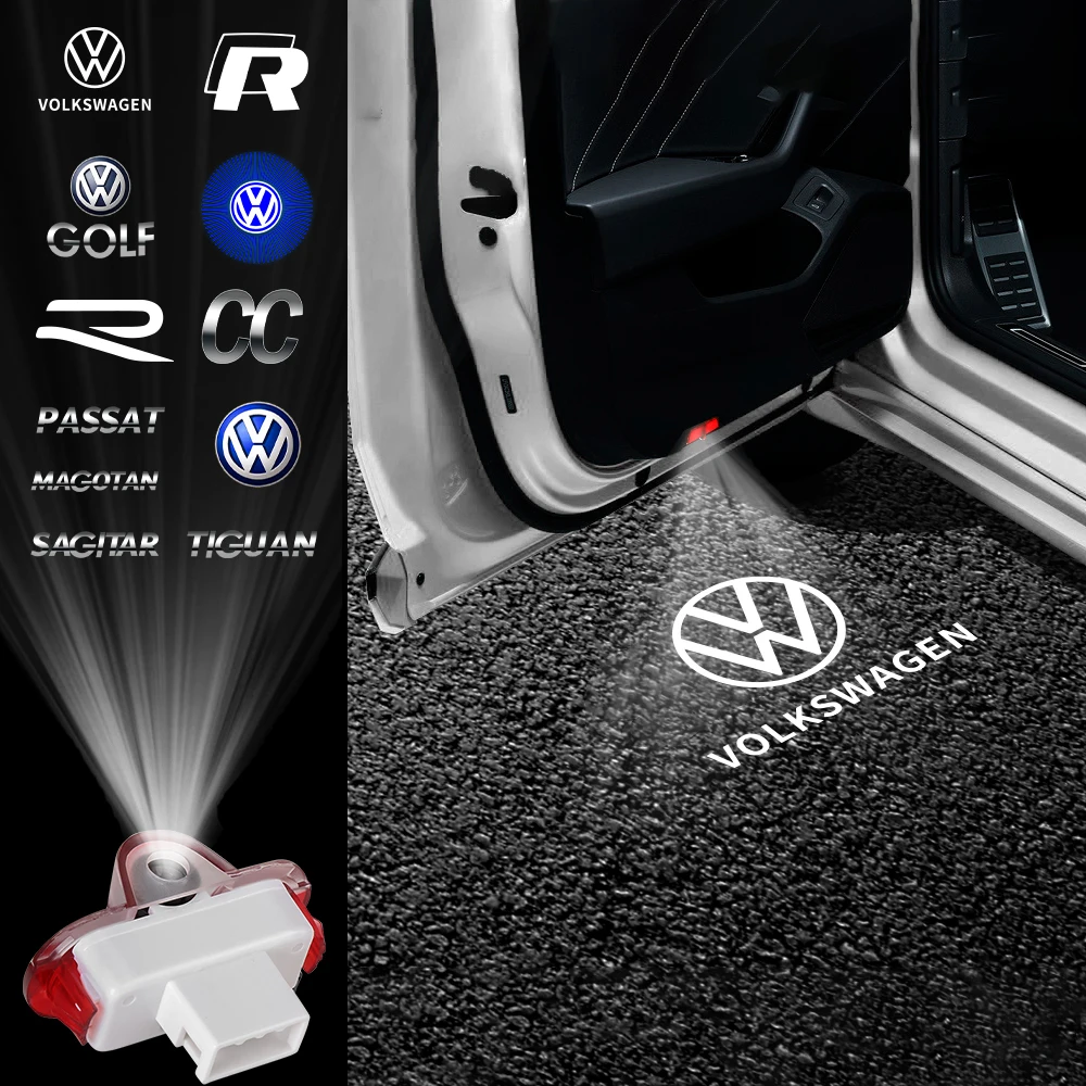 Car Door Emblem Welcome Lights Projector Lamp LED For Volkswagen Caddy Bora 2005 GOlf 2002-2008 Lavida Touran 2008-2011 Beetle