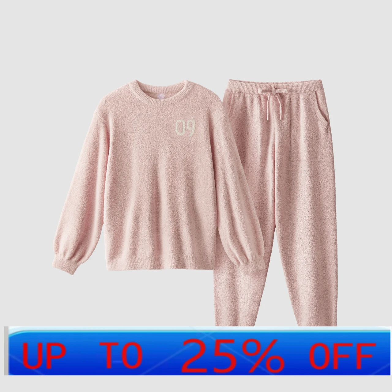 بدلة LMM للرجال والنساء من الصوف للخريف والشتاء بيجامة من الصوف السميك