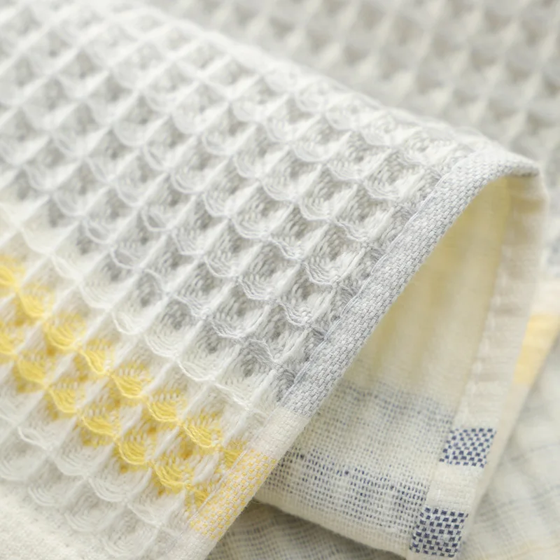 Cotton Towel Soft Absorbent Dishcloth Kitchen Dish Rags Honeycomb Breathable Face Wash Towel Household Cleaning Cloth Wash Cloth